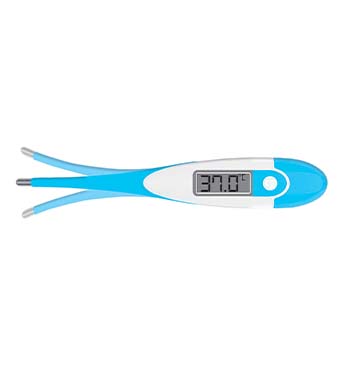 Termometro digitale punta flessibile blu